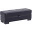 Armada Air Upholstered Ottoman with Storage In Black AIR-O-115-PU
