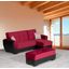 Armada Air Upholstered Ottoman with Storage In Burgundy