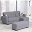 Armada Air Upholstered Ottoman with Storage In Gray