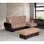Armada Air Upholstered Ottoman with Storage In Tan And Brown