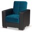 Armada Upholstered Convertible Armchair with Storage In Blue ARM-AC-17