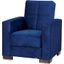 Armada Upholstered Convertible Armchair with Storage In Blue ARM-AC-4