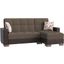 Armada Upholstered Convertible Chaise Lounge with Storage In Brown ARM-CL-14