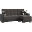 Armada Upholstered Convertible Chaise Lounge with Storage In Gray and Black ARM-CL-18
