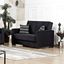Armada Upholstered Convertible Loveseat with Storage In Black
