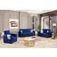 Armada Upholstered Convertible Loveseat with Storage In Blue