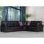 Armada Upholstered Convertible Sectional with Storage In Black ARM-SEC-15-PU