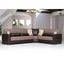 Armada Upholstered Convertible Sectional with Storage In Brown ARM-SEC-14