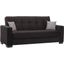 Armada Upholstered Convertible Sofabed with Storage In Black