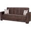 Armada Upholstered Convertible Sofabed with Storage In Brown