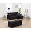 Armada Upholstered Ottoman with Storage In Black