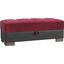 Armada Upholstered Ottoman with Storage In Burgundy