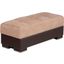 Armada Upholstered Ottoman with Storage In Tan And Brown