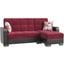 Armada X Upholstered Convertible Wood Trimmed Chaise Lounge with Storage In Burgundy