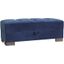Armada X Upholstered Convertible Wood Trimmed Ottoman with Storage In Blue ARM-W-O-304