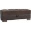 Armada X Upholstered Convertible Wood Trimmed Ottoman with Storage In Brown ARM-W-O-307