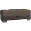 Armada X Upholstered Convertible Wood Trimmed Ottoman with Storage In Brown ARM-W-O-314