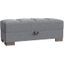 Armada X Upholstered Convertible Wood Trimmed Ottoman with Storage In Gray