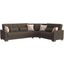 Armada X Upholstered Convertible Wood Trimmed Sectional with Storage In Brown ARM-W-SEC-312