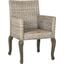 Armando White Washed Wicker Dining Chair
