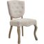 Array Beige Vintage French Upholstered Dining Side Chair