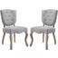 Array Dining Side Chair Set of 2 In Light Gray