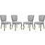 Array Dining Side Chair Set of 4 In Light Gray