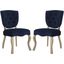 Array Dining Side Chair Set of 2 In Midnight Blue