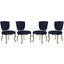 Array Dining Side Chair Set of 4 In Midnight Blue