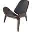 Artemis Black Leather Occasional Chair HGEM359
