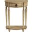 Ashby Demilune Antique Beige Console Table With Storage