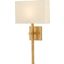 Ashdown Gold Wall Sconce With White Shade