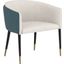 Asher Lounge Chair In Mina Ivory And Meg Dusty Teal