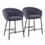 Ashland Counter Stool Set of 2 In Charcoal