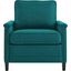Ashton Upholstered Fabric Arm Chair In Teal