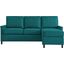 Ashton Upholstered Fabric Sectional Sofa In Teal