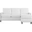 Ashton Upholstered Fabric Sectional Sofa In White