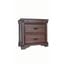 Aspen Village Nightstand with Double USB In Brown Mahogany