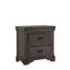 Aspen Village Nightstand with Double USB In Gray