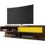 Astor 70.86 Modern Floating Entertainment Center 1.0 With Media Shelves In Rustic Brown And Yellow