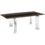 Astor Dining Table With Stainless Base and Smoked Top