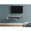 Asymmetrical Wall Mounted 60 Inch TV Console Entertainment Center In Stone Gray