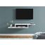 Asymmetrical Wall Mounted 60 Inch TV Console Entertainment Center In White