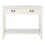 Athena 2 Drawer Console Table in Distressed White