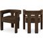 Athena Velvet Dining Chair In Brown