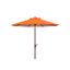 Athens Inside Out Striped 9Ft Crank Outdoor Auto Tilt Umbrella in Orange