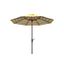 Athens Inside Out Striped 9Ft Crank Outdoor Auto Tilt Umbrella in Yellow