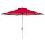 Athens Red and White Inside Out Striped 9 Crank Outdoor Auto Tilt Umbrella