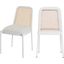Atticus White Powder Coated Metal Dining Chair Set Of 2