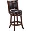 Augusta 24 Inch Swivel Counter Stool In Cappuccino And Dark Brown Faux Leather